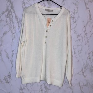Loft plus cream/ivory sweater